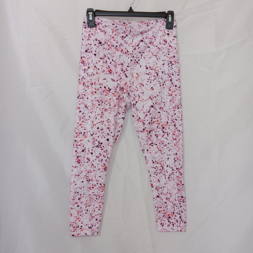 GAIAM OM Fit Yoga Crop Leggings Pants Cora Print High Rise Women's size S